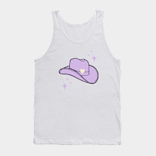 Lavender Cowgirl Hat With Heart Tank Top